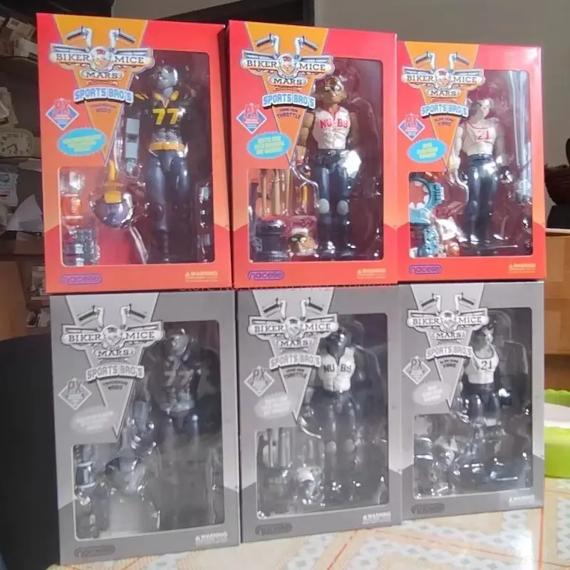 限定在庫 公式 Nacelle Biker Mice from Mars Wave 1 スロットル & ヴィニー 2nd エディション アクションフィギュア 90 年代の漫画グッズ