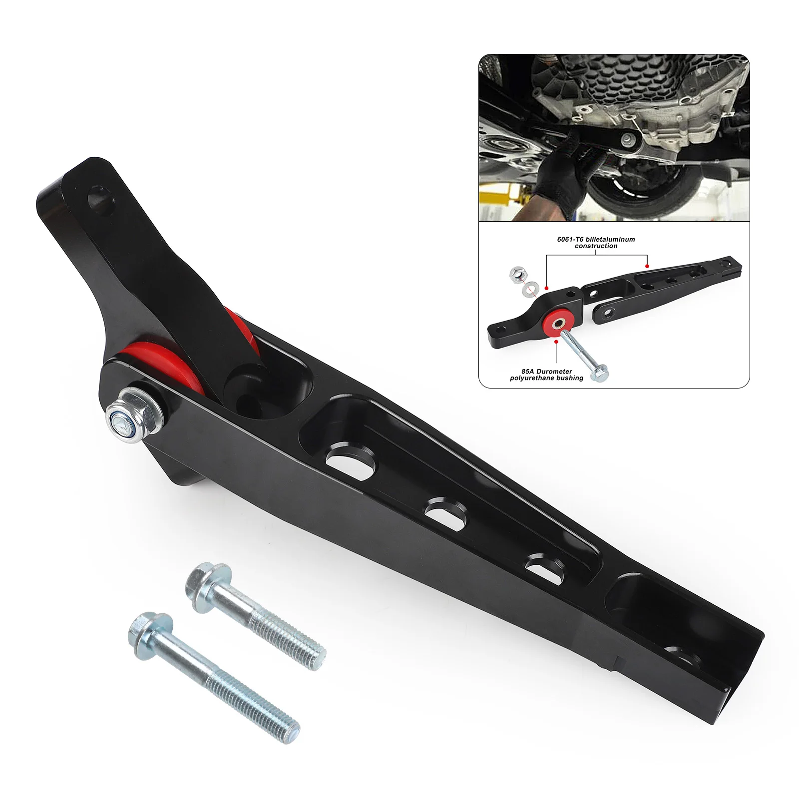 OE 5Q0198037 soporte de péndulo esférico negro + billete para 15 + AUDI 8V/8S A3 TT VW Mk7 Golf GTi Skoda Seat MQB Dogbone inserto de montaje