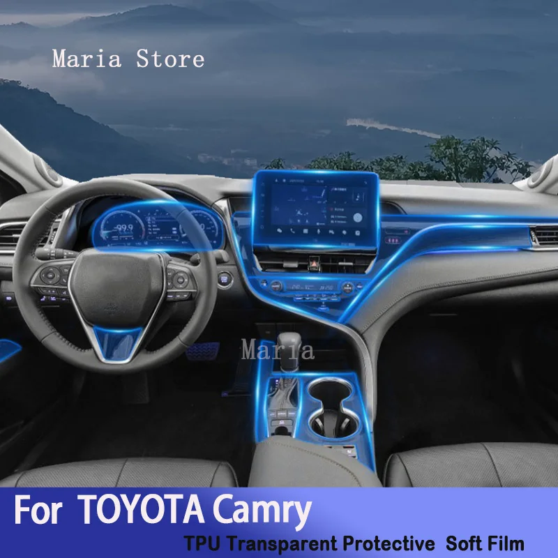 

For TOYOTA Camry(2020-2021) Car Interior Center Console Dashboard Anti-Scratch Sticker Transparent TPU Protective Film