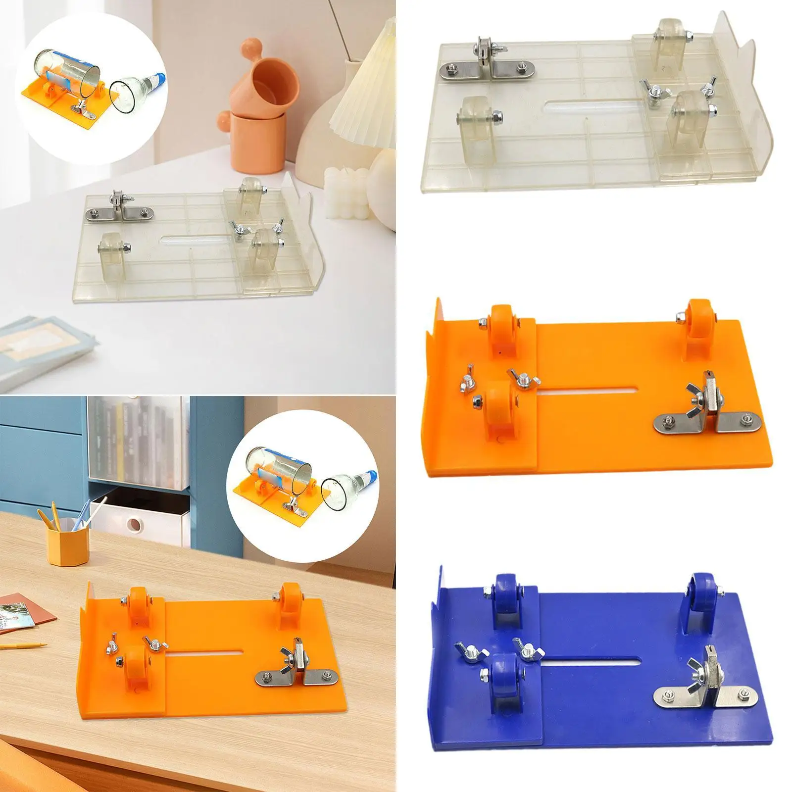 Glass Bottle Cutter DIY Device, PC Board Multipurpose High Strength Cutting Machine for Square and Oval Bottle Bottles