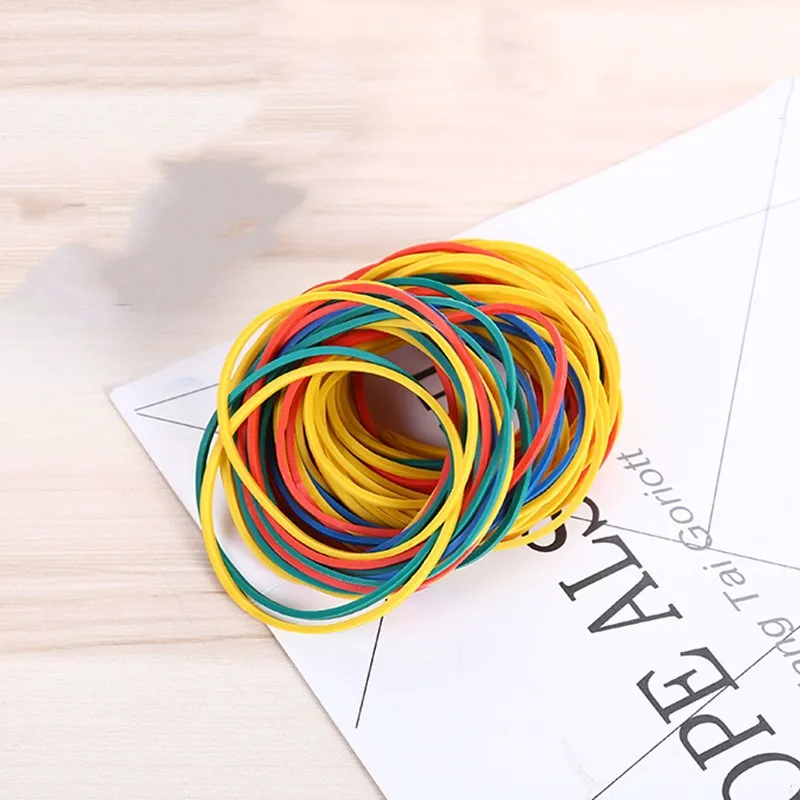 100/200Pcs Factory Direct Sales 50*1.4mm Multicolor Rubber Band High Elasticity Rubber Bands