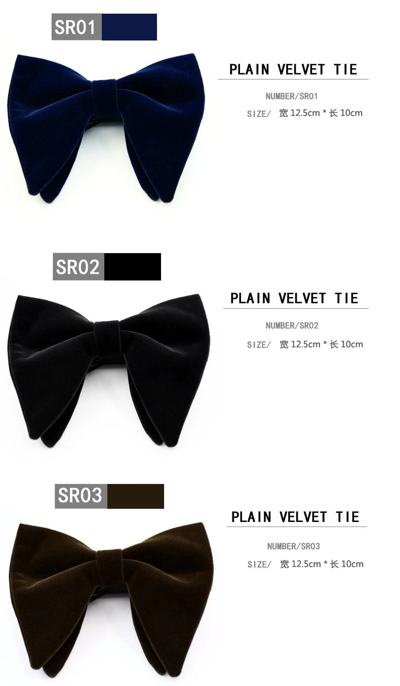 Handgefertigte Übergroße Samtfliege für Herren, Verstellbare Fliege, Perfekt für Formelle Anlässe, Hochzeiten, Smoking-Anzüge und Accessoires – Detail 16