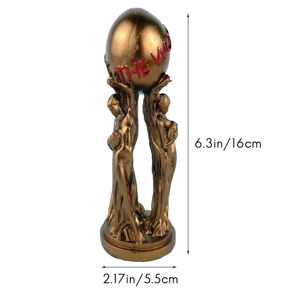 The World is Your Statue Trophy for Office Home Decoration Birthday Graduation Ceremony Resin Statue