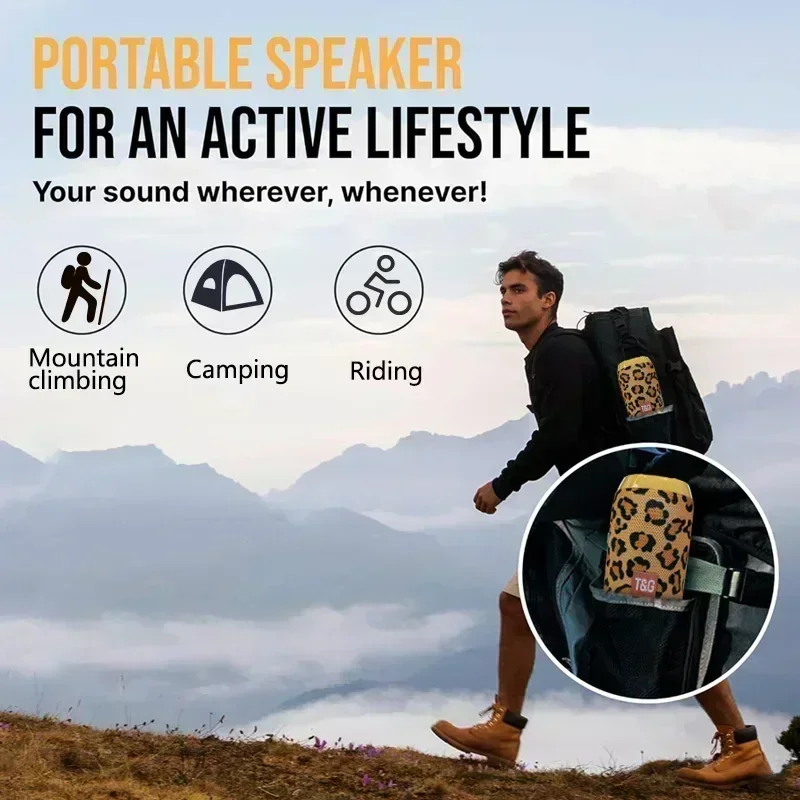 Pop TG117 Portable Bluetooth Speaker Outdoor Wireless Subwoofer With FM TF Card And USB Flash Drive Support For Mobile Pho view 3