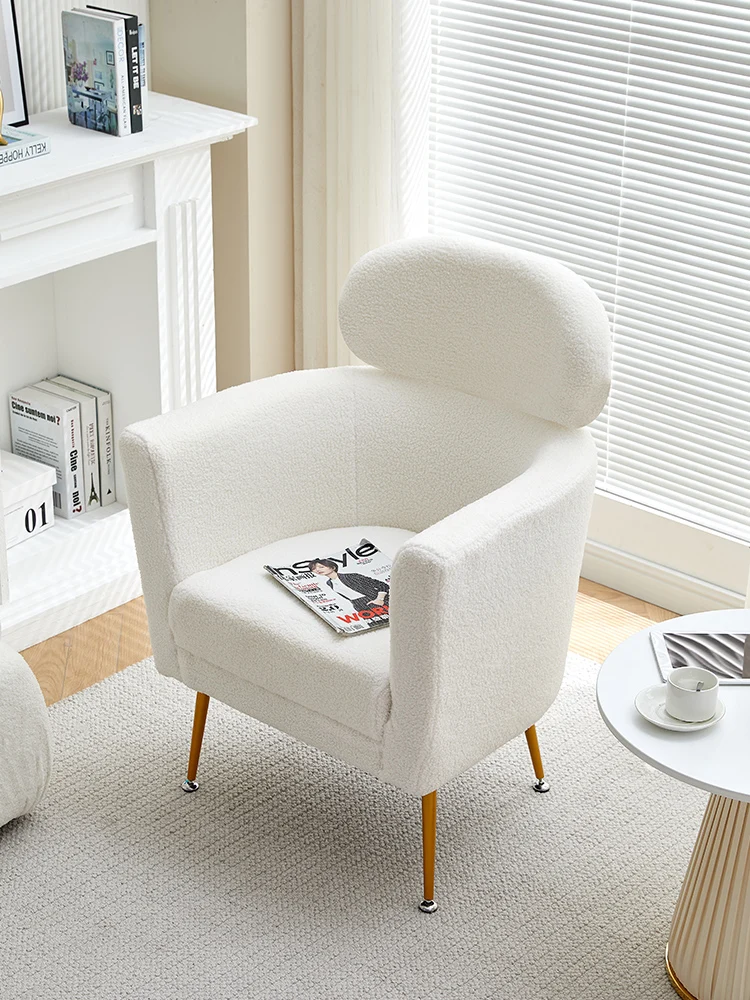 Lazy Single Sofa Chair Cashmere Modern Home Furniture Soft Armchair Living Room Armchairs Bedroom Makeup Chairs With Backrest