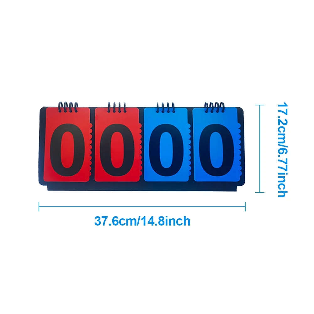 4-cijferig scorebord Sportcompetitiescorebord Handmatige score Flip-kaarten voor honkbal Coaches Tennisbal Basketbal Voetbal