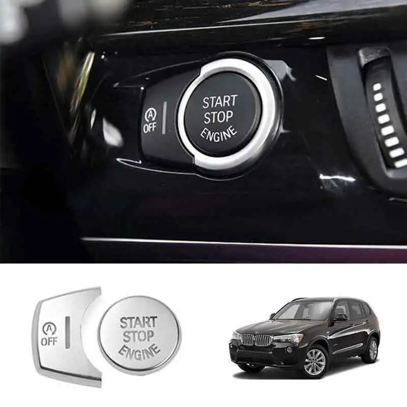 

Матовая серебряная внутренняя накладка на пуск в один клик 2X для BMW X3 F25 X4 2011-2017