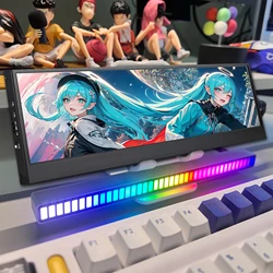 Wisecoco 14 Inch Widescreen Stretched Bar Monitor 3840x1100 4K IPS LCD Monitor Aida64 Raspberry Pi Win10 11 PC Secondary Monitor