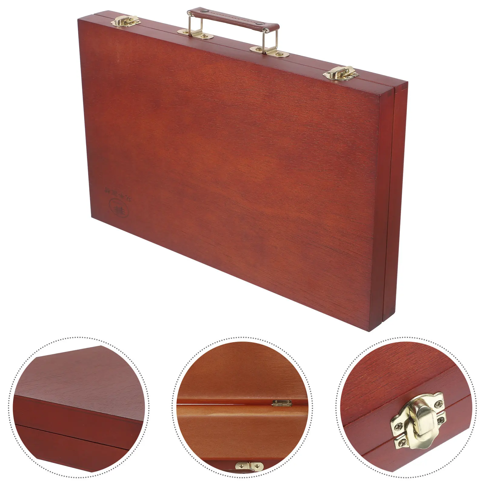 

Wooden Painting Box European Style Portable Drawing Tool Case Pen Holder Pigment Storage Painting Tool Case