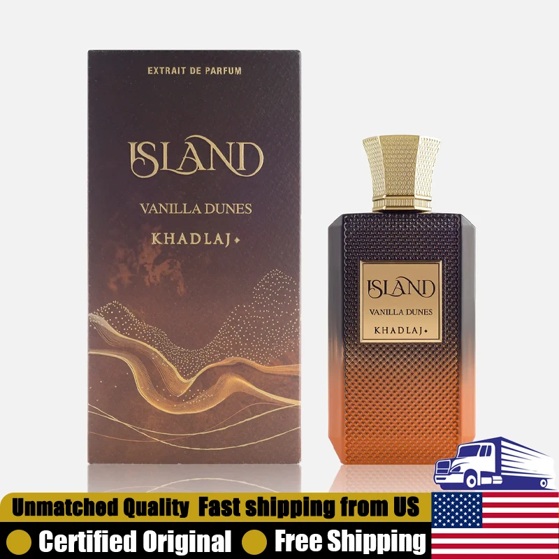 

Khadlaj Island Vanilla Dunes Extrait de Parfum 3.4 Oz 100 ML Portable Lasting Oriental Vanilla Unisex Pheromones Perfume Cologne