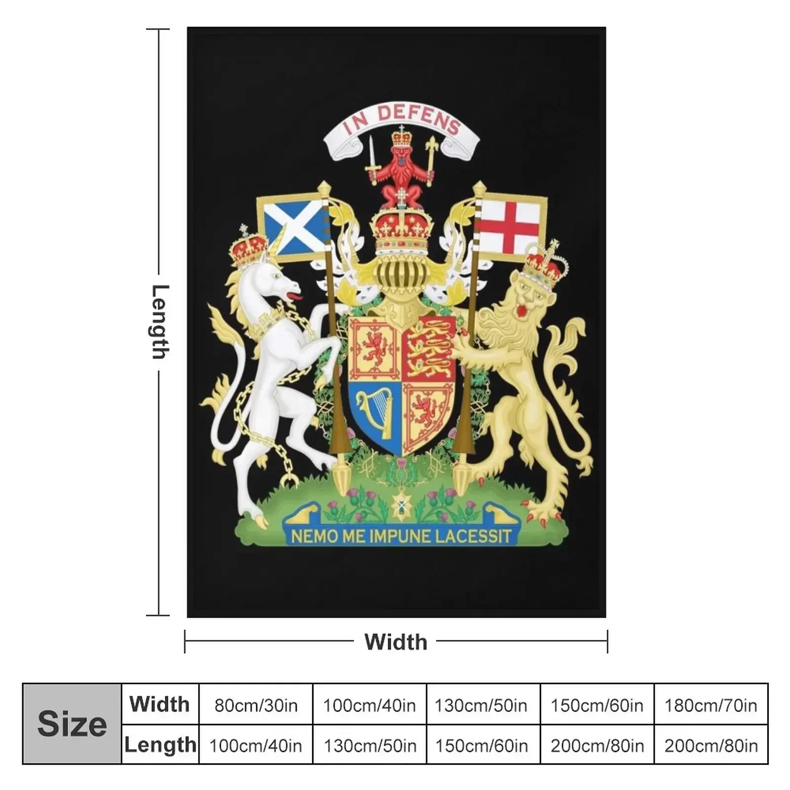 Royal Coat of Arms of the United Kingdom (Scotland) Throw Blanket Quilt Thermal Blankets