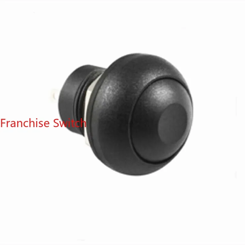 

10PCS Original genuine PB12 black button switch opening 12MM waterproof self-reset power