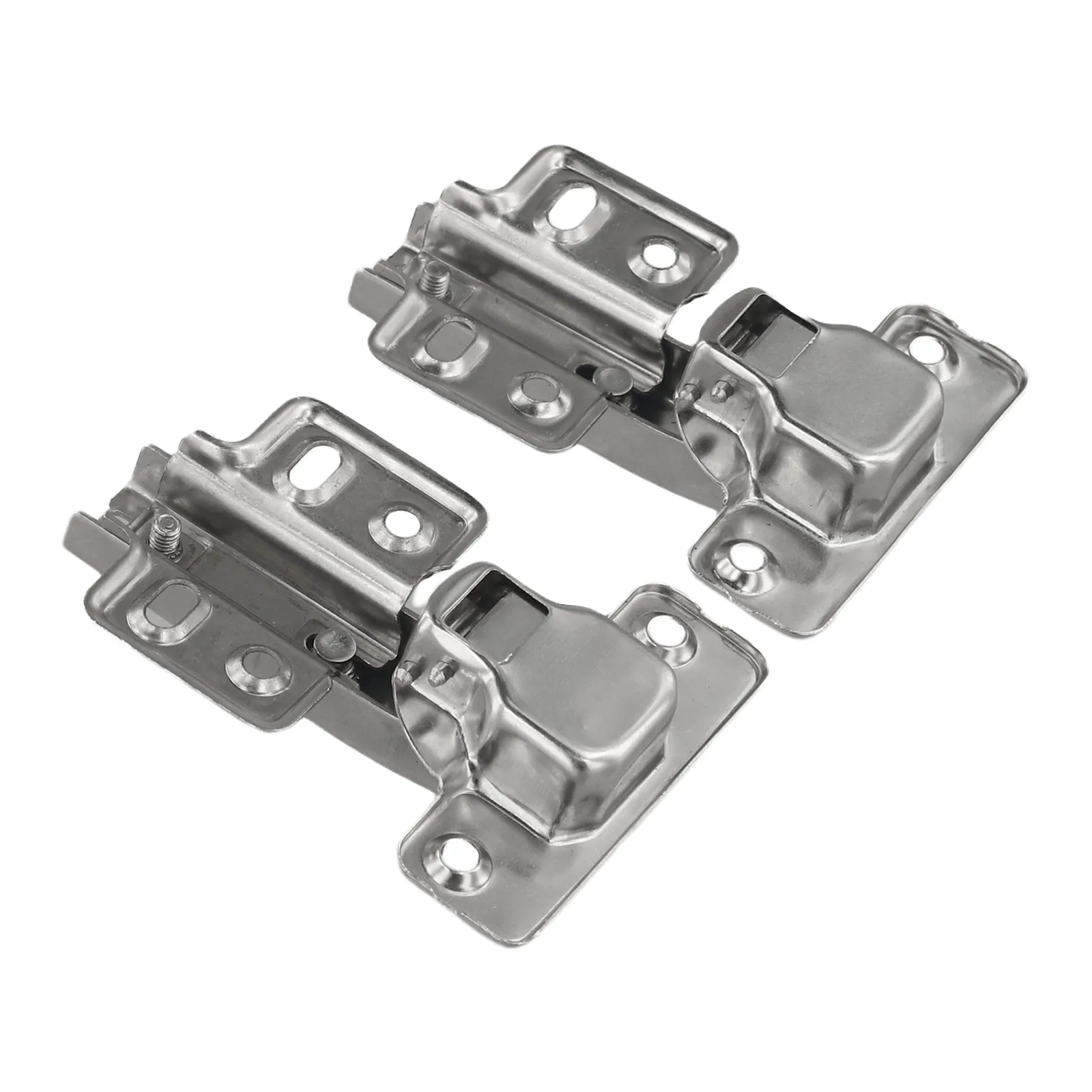 Set of Two 90 Degree Hydraulic Cabinet Door Buffer Hinges with Hydraulic Power Assist and Rust Resistant Finish