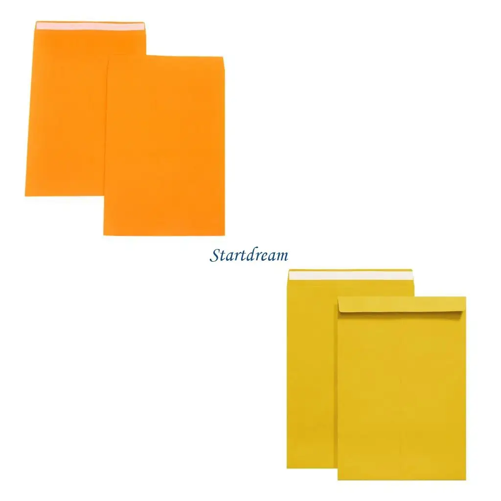 

50Pcs Envelopes 12.7x9Inch Colorful Mailing Envelope Document Organiser Bag with Adhesive Closure for Office K92C