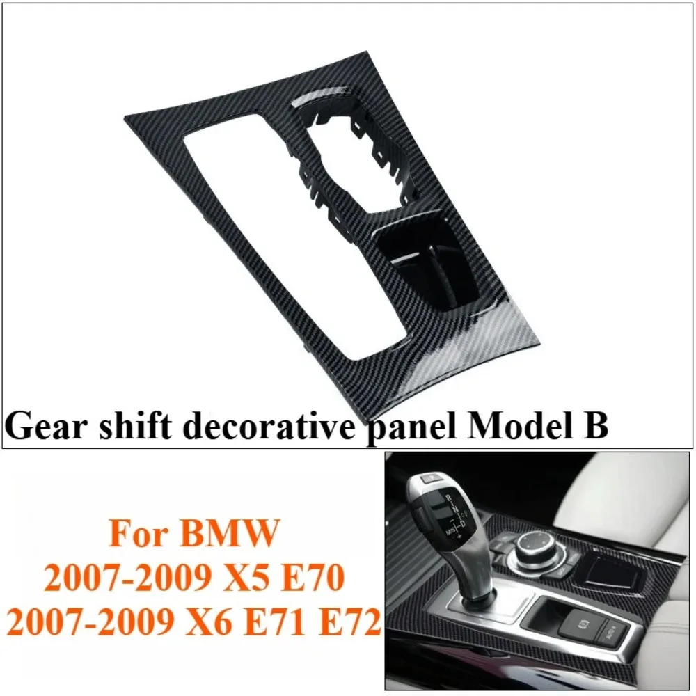 

Para BMW X5 X6 E70 E71 consola central Panel de cambio de marchas cubierta embellecedora perilla de palanca decoración envolvent