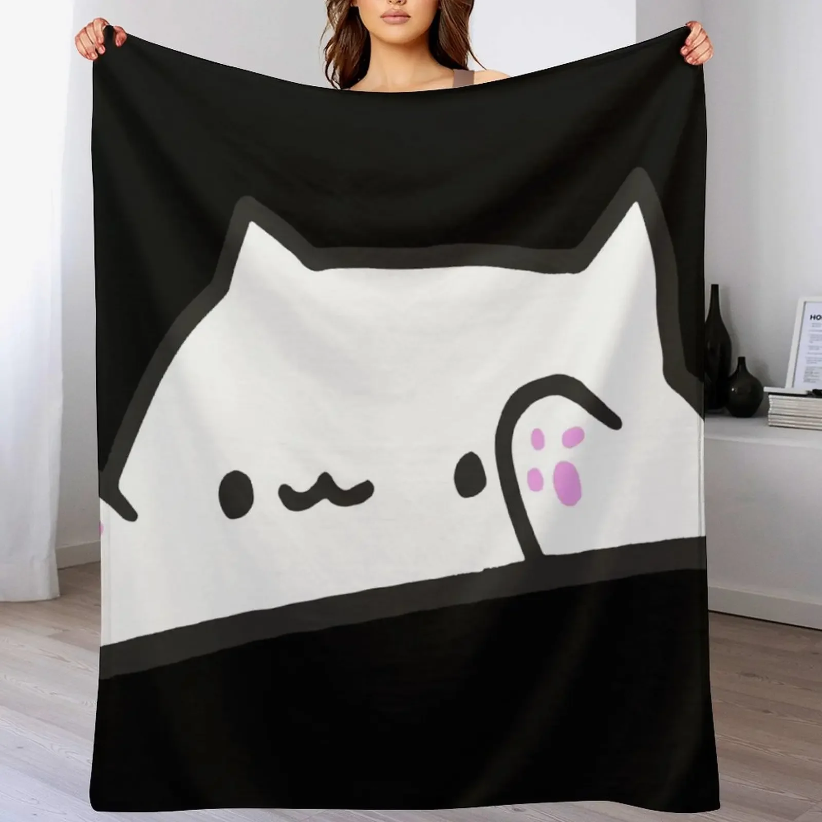 Bongo Cat Meme Throw Blanket For Sofa Thin warm for winter Summer sofa bed Blankets