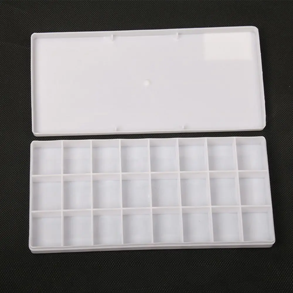 พลาสติกพร้อมฝาครอบ Gouache โรงเรียนนักเรียนอะคริลิคภาพวาดอุปกรณ์วาดภาพวาดสีน้ําตารางสี