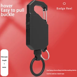 1Pc Anti-Theft Metal Easy-to-pull Buckle Rope Elastic Key Chain Sporty Retractable Key Ring Anti Lost Easy Pull Buckle