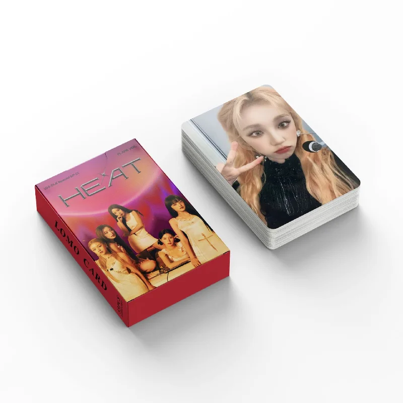 55Pcs/Set KPOP G I-DLE Lomo Card New Album HEAT HD Double-sided High Quality Postcard Photo Cards Fans Collection Gift