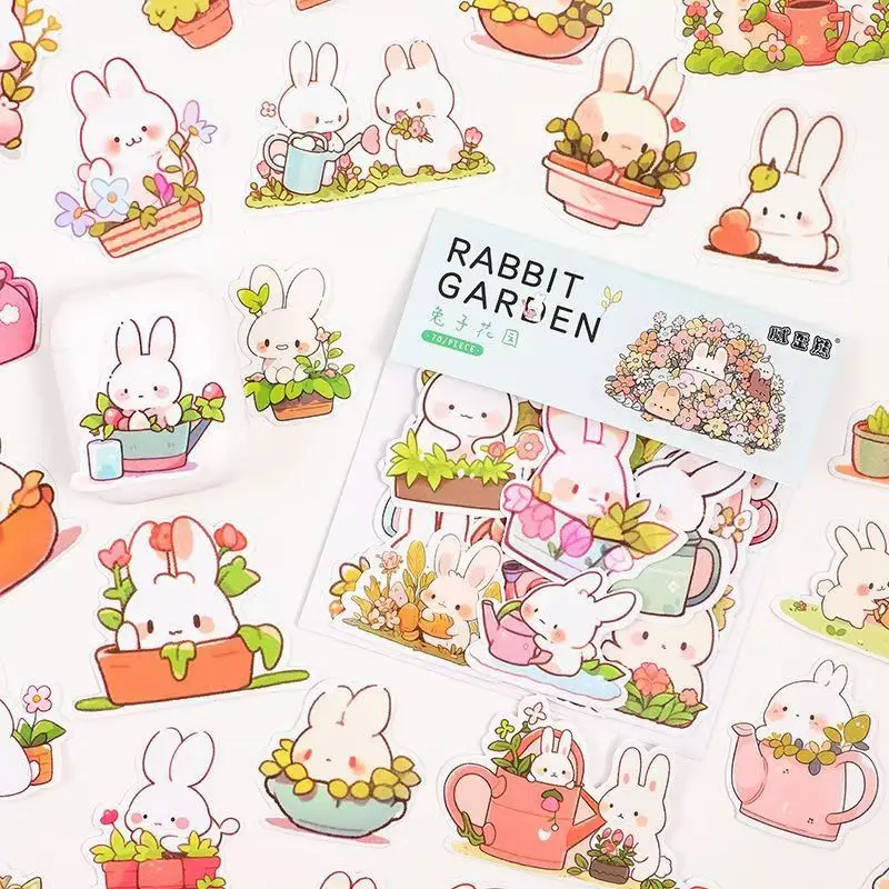 50pcs Rabbit Garden Sticker Graffiti Stickers for Decor Ipad Guitar Motorcycle Stationery Stickers Vinyl Decal  DIY Stickers