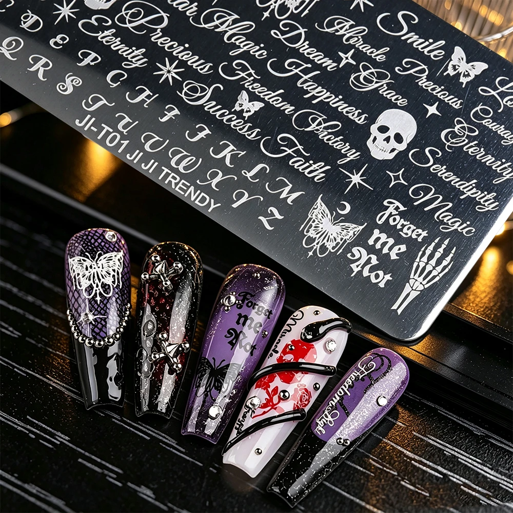 12x6cm ハロウィン スカル バタフライ ネイルアート  - Nail Art Gothic のレビューと価格