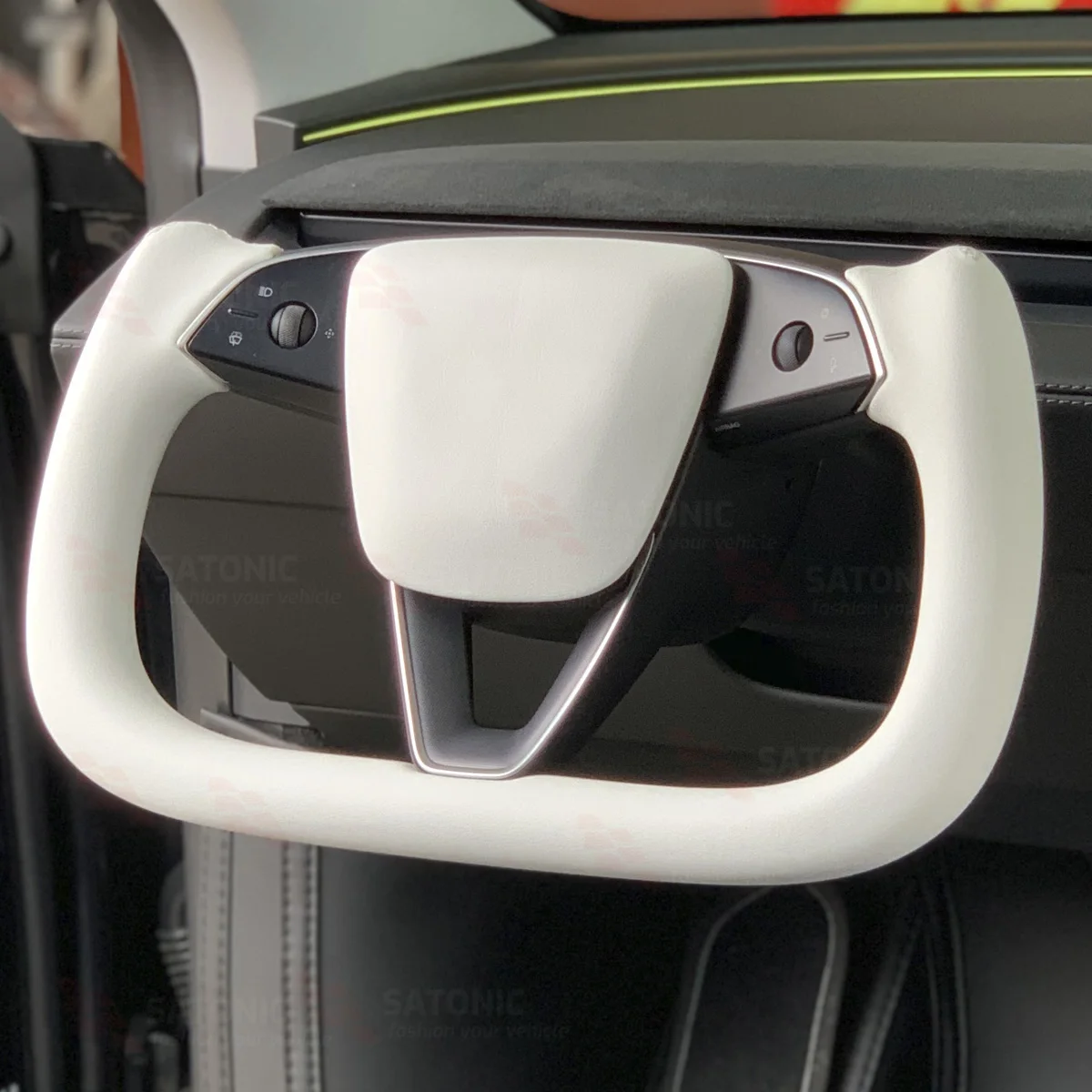 

Руль EANOPEC V2 с хомутом для Tesla Model Y Juniper Nappa, кожа с подогревом