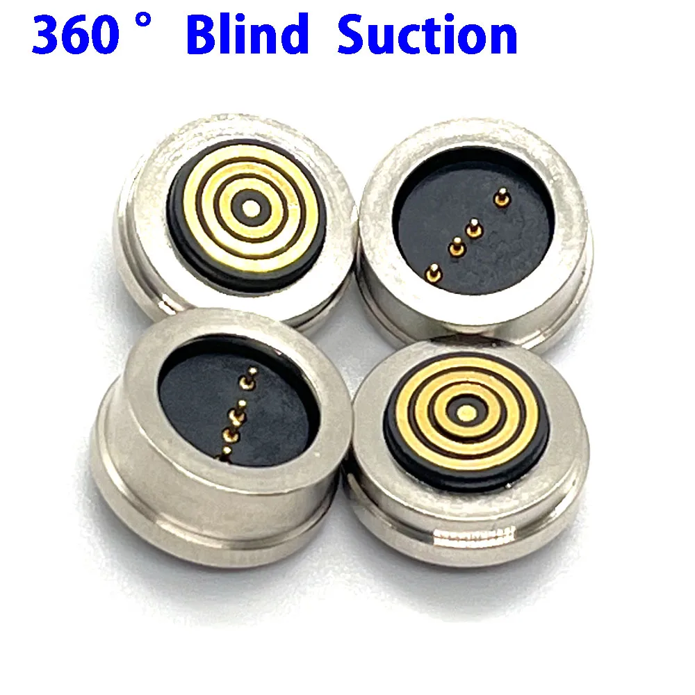 3PIN 5A Round Blind Suction DC Magnet Suction Pogo Pin Connector LED Smart Rail Light Magnetic Charging Light Control Connector