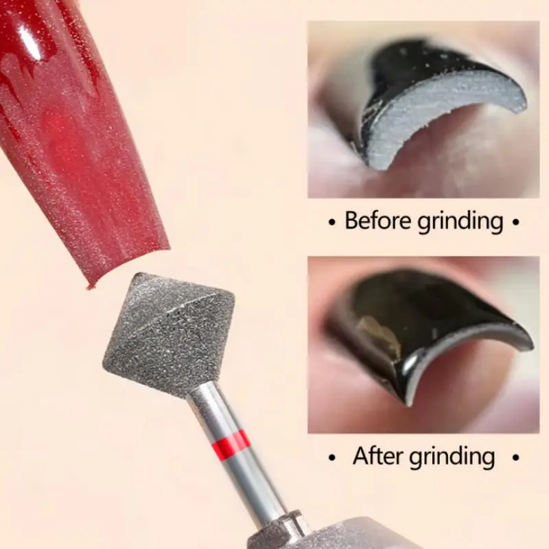 مسمار الحفر طحن بت الملفات المعين شكل إزالة طلاء الأظافر المهنية الجلد الميت أدوات مانيكير أداة باديكير #3