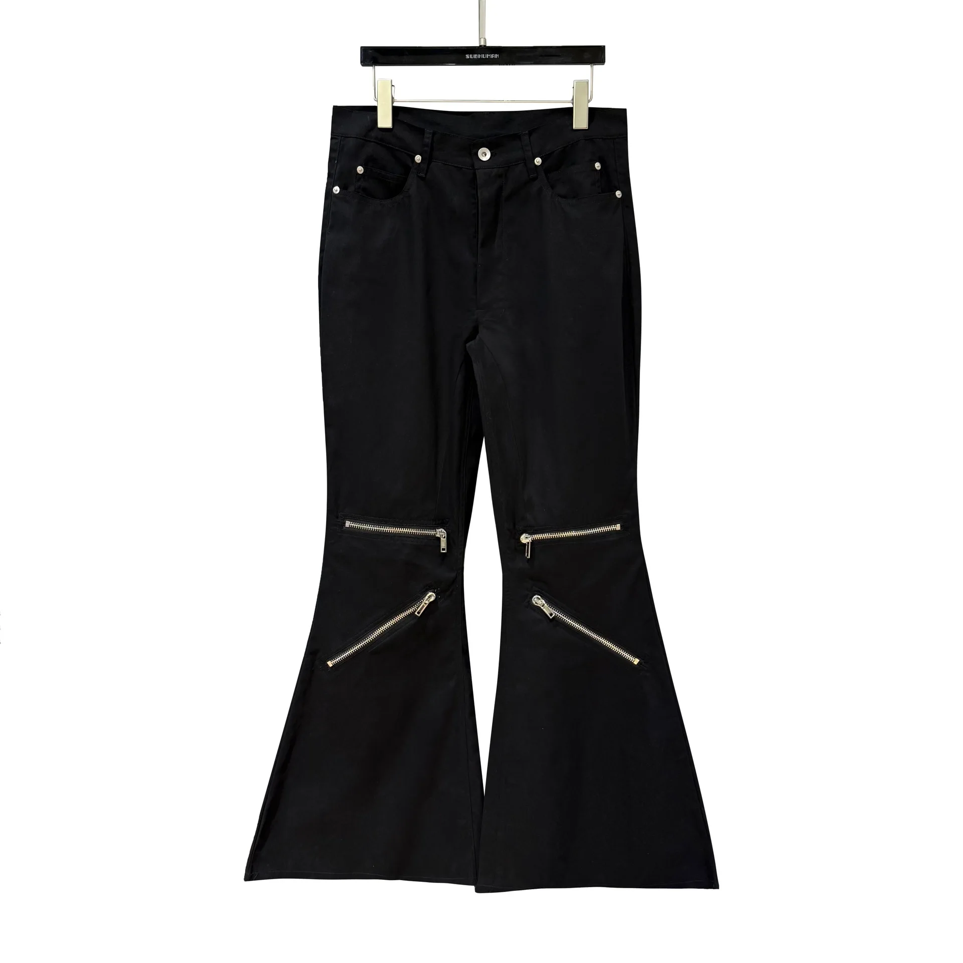 American Style Vintage Splicing Pants Men Women Casual Bell-bottoms Pants Men's Clothes Women's Clothing