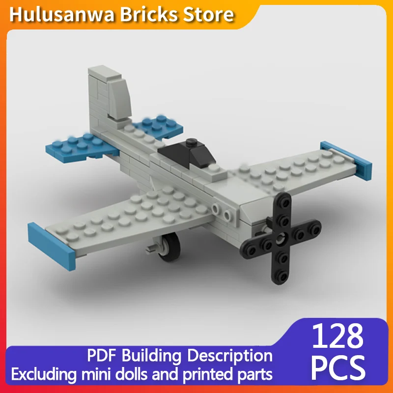 Micro P-51D Mustang Military Fighter Jets Model MOC Building Bricks War Equipment Modular Technology Gifts Children Toy Suit