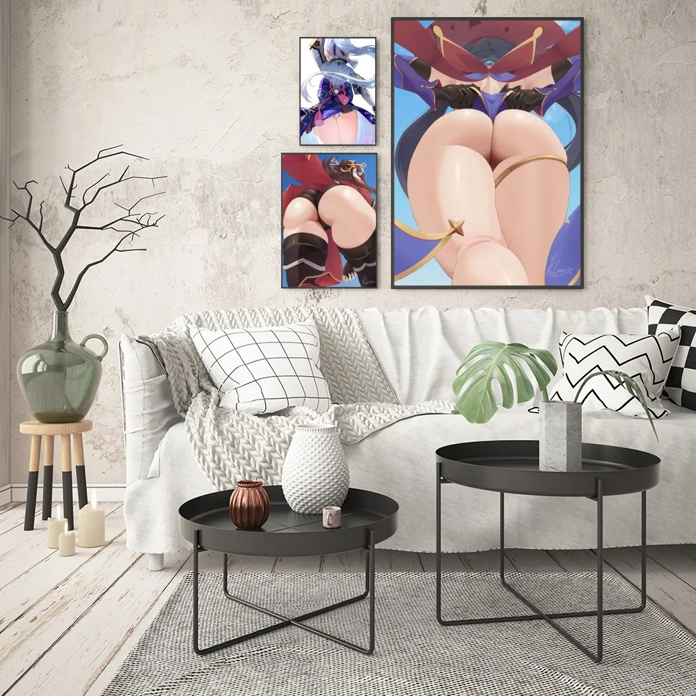 1pc Genshin Impact Lisa Nude Sexy Girl Poster Good Quality Prints Vintage Room Home Bar Cafe Decor Aesthetic Art Wall Painting