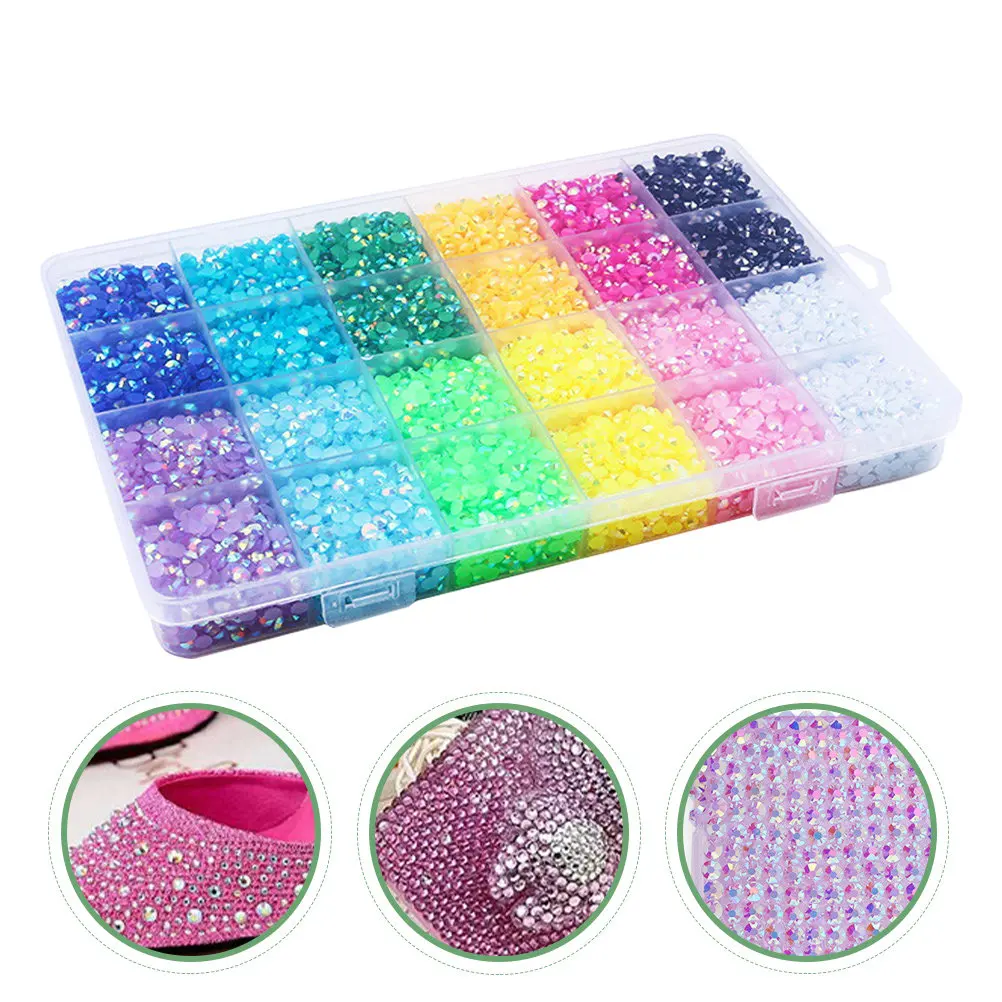 Nail Art Diamond DIY Resin Diamond Manicure Decor Charming Colorful Crystal Rhinestones Fingernail Art DIY Ornament