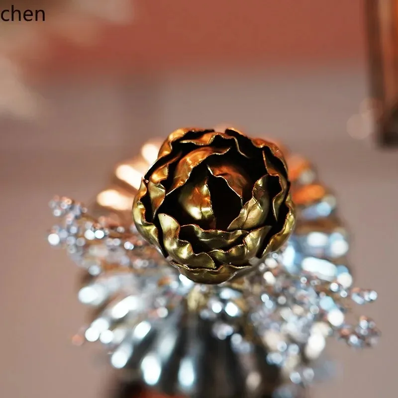 D20 - Home Retro Vintage Glass Beaded Perfume Bottle Decorative Ornament