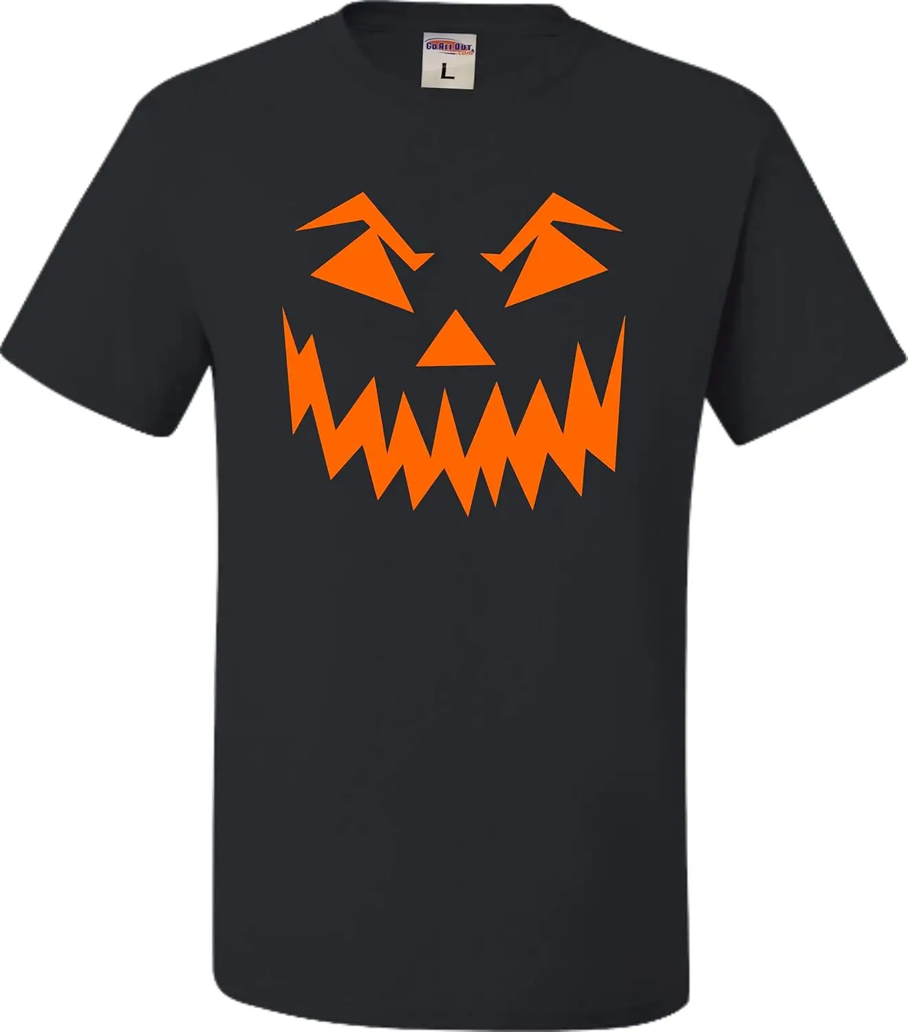 Go All Out Adult Scary Pumpkin Jack O' Lantern Halloween T-Shirt