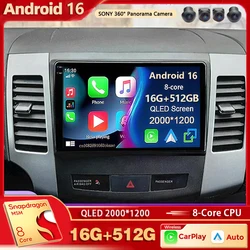 Android 16 For Mitsubishi Outlander 2005 -2013 Citroen C-Crosser Peugeot 4007 Android Car Radio Multimedia stereo Player CarPlay