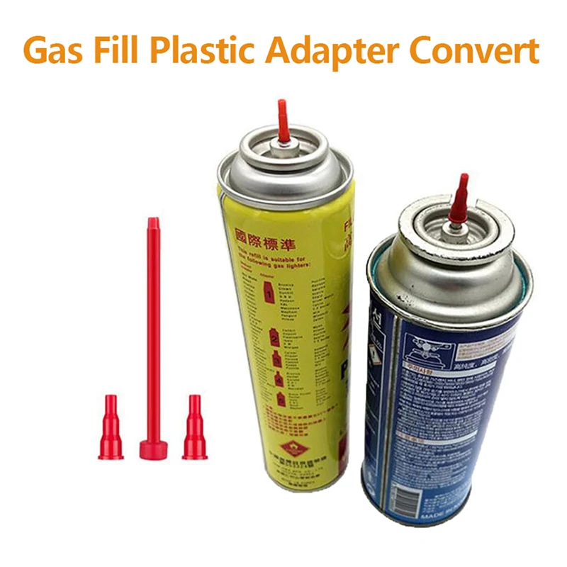 Adaptador de plástico de relleno de Gas, 3 piezas, convertir tanque de casete en tanque inflable, cabeza de butano reutilizable, Universal para PISTOLA DE PULVERIZACIÓN más ligera