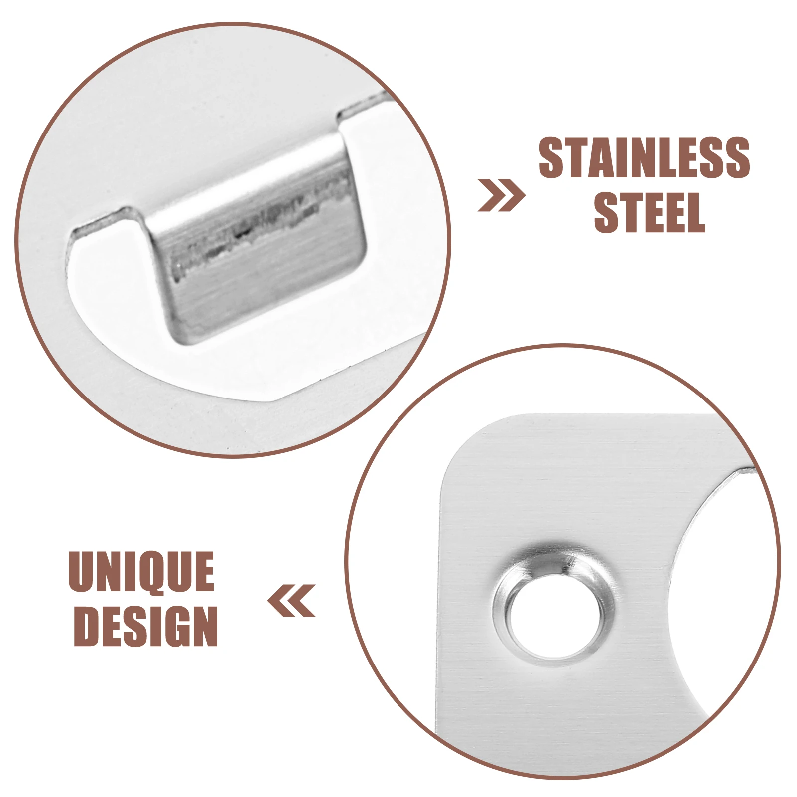 

4 Sets Stainless Steel Door Knob Plate Tongue Buckle Reinforcement Metal Strike Plates Door Latch Hardware Compatibility