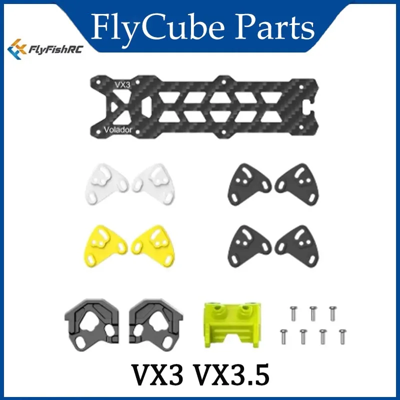 

FlyFishRC Volador VX3 VX3.5 Frame O4 Сменные комплекты обновленных деталей, совместимые с O4 Pro для FPV Freestyle Racing Drone RC
