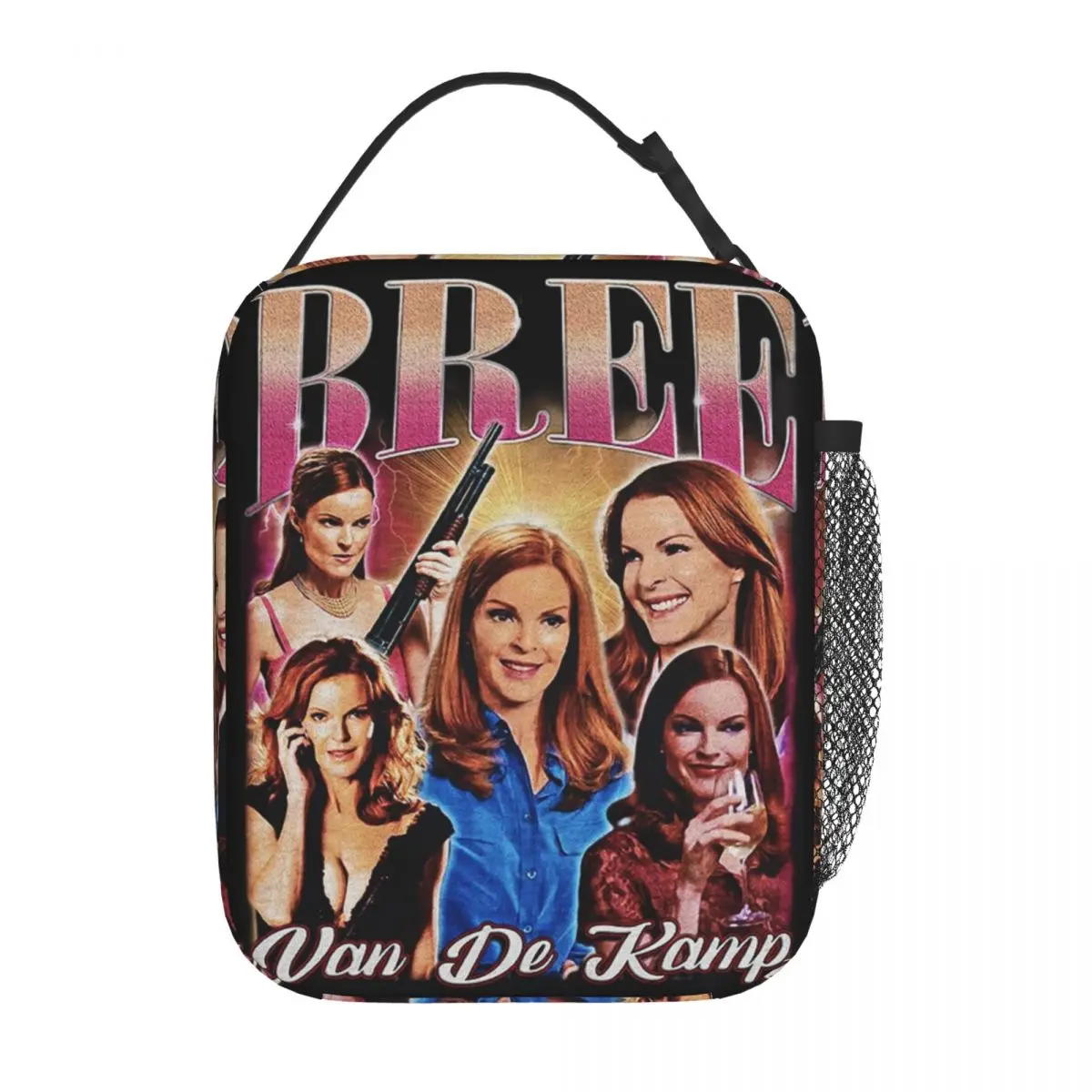 

Vintage Bree Van De Kamp Bootleg Thermal Insulated Lunch Bags for Travel Desperate Housewives Portable Food Container Bags