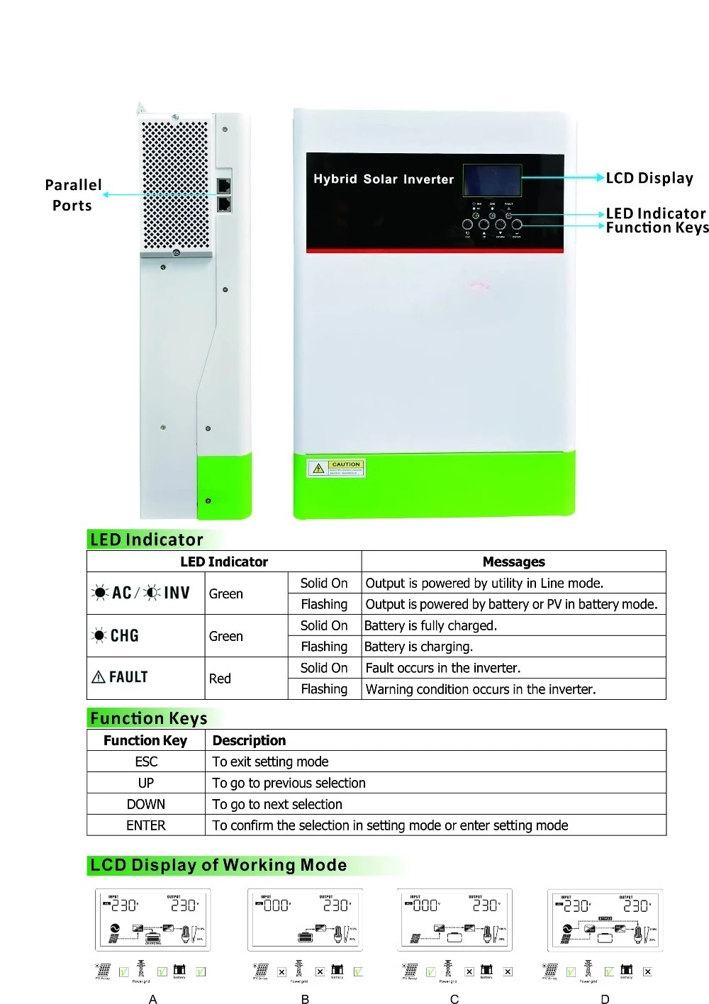 الطاقة مايكرو موجة جيبية نقية Muster Inversor 12 فولت 220 فولت صبغ Inversor الشمسية الهجين العاكس الهجين الشمسية العاكس محول Oem