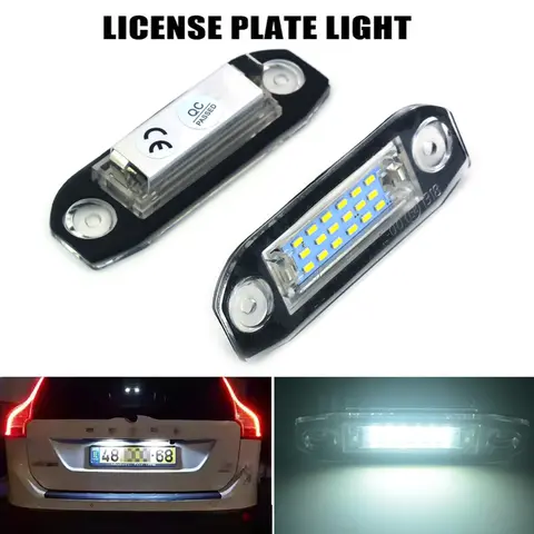 Volvo Volvo S40 S60 S80 Xc70 Xc60 Led 자동차 번호판 조명에 적합, 원래 자동차와 동일한 크기 1:1, OEM 및 액세서리 직접 교체, 플러그 앤 플레이, 한 세트(2개)