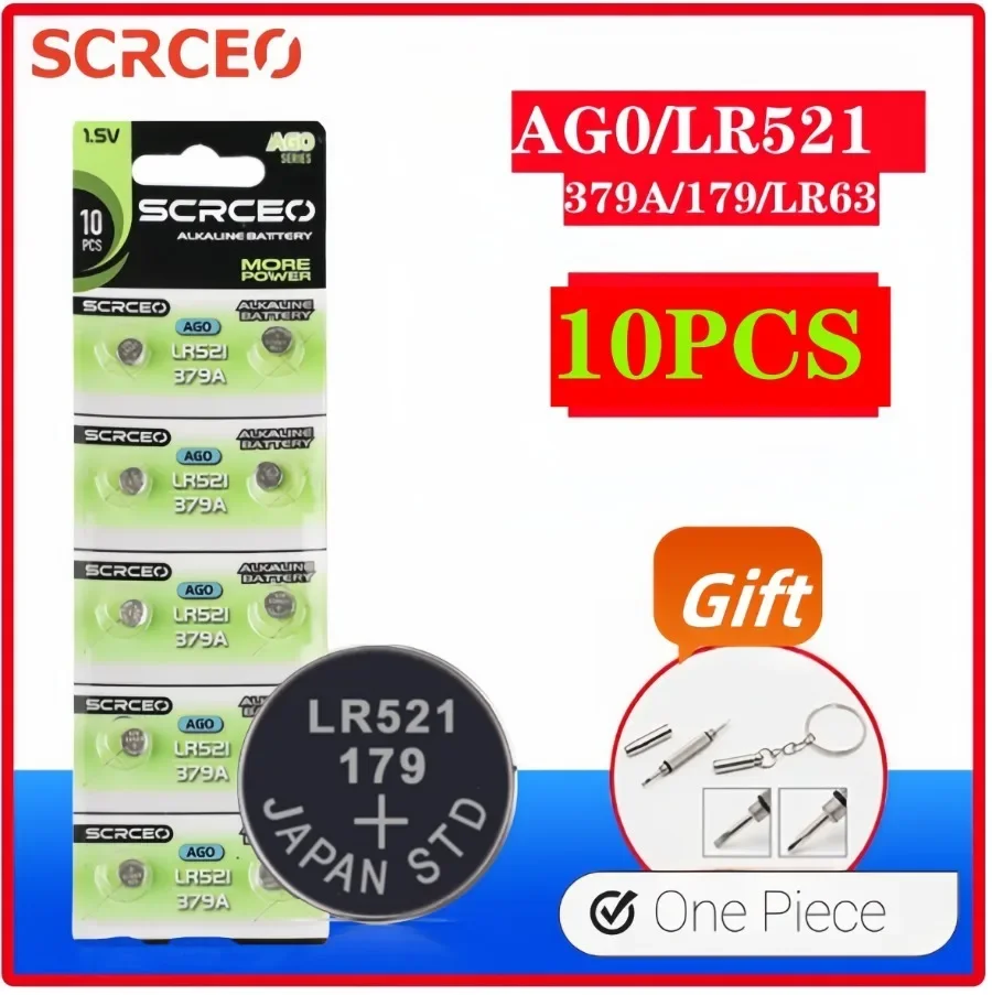 2-10Pcs SR521SW AG0 Button Cell Battery LR63 SR521 SR521S 379 1.5v Alkaline Batteries For flashlights electronic toys Watch