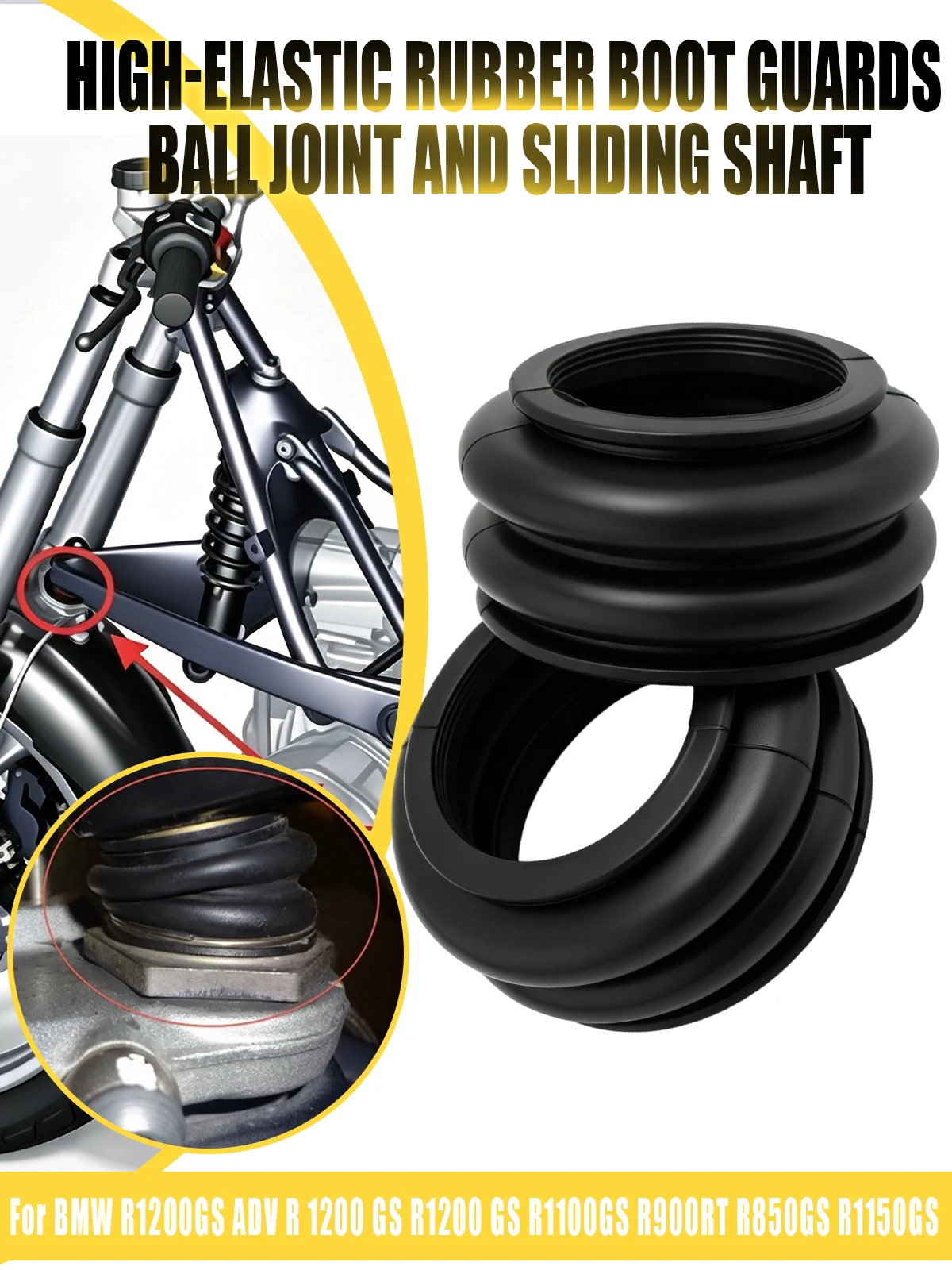 Motorcycle Ball Joint Telelever Rubber Boot Dust Guard Cover Repair Kit For BMW R1200GS R1150 R1100 R850GS