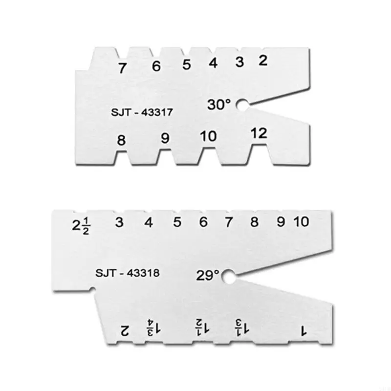 L1EE 29/30 Degree Thread Gauge Screw Angles Template Gage Stainless Steel Angles Measure Gauge Thread Cutting Angles Gauge