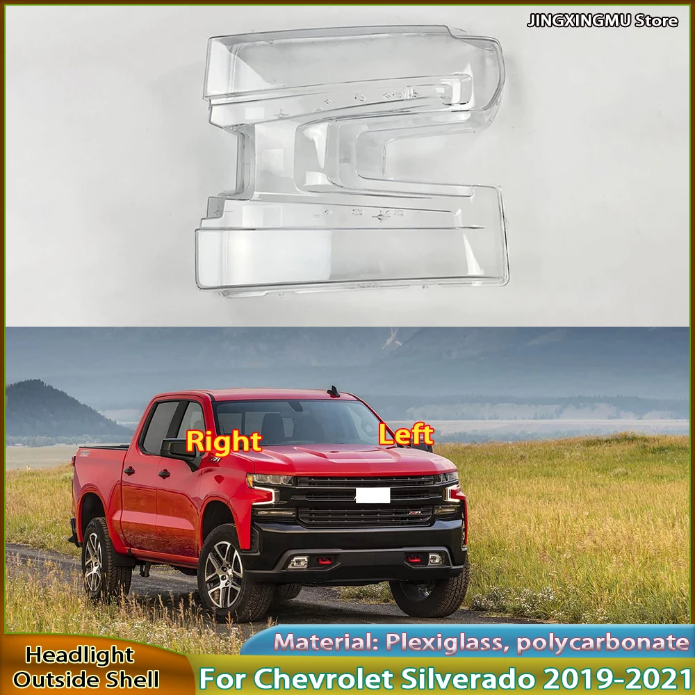 

Headlight Shell Replace Original Lens For Chevrolet Silverado 2019 2020 2021 Headlamp Cover Shade Transparent Lampshade