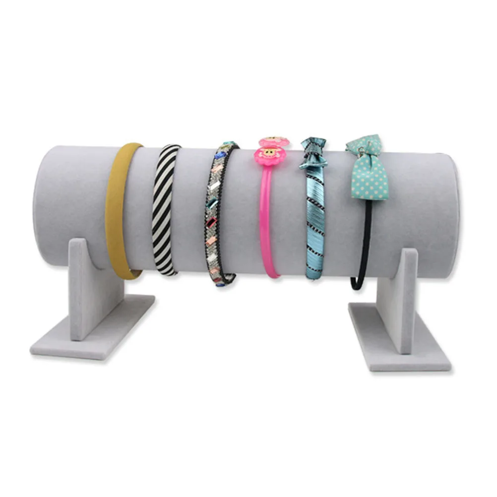 

Держатель для повязки на голову, стенд, серый органайзер из ПВХ, обернутый для лент для волос, обручи, ожерелья, ювелирный магазин, использование