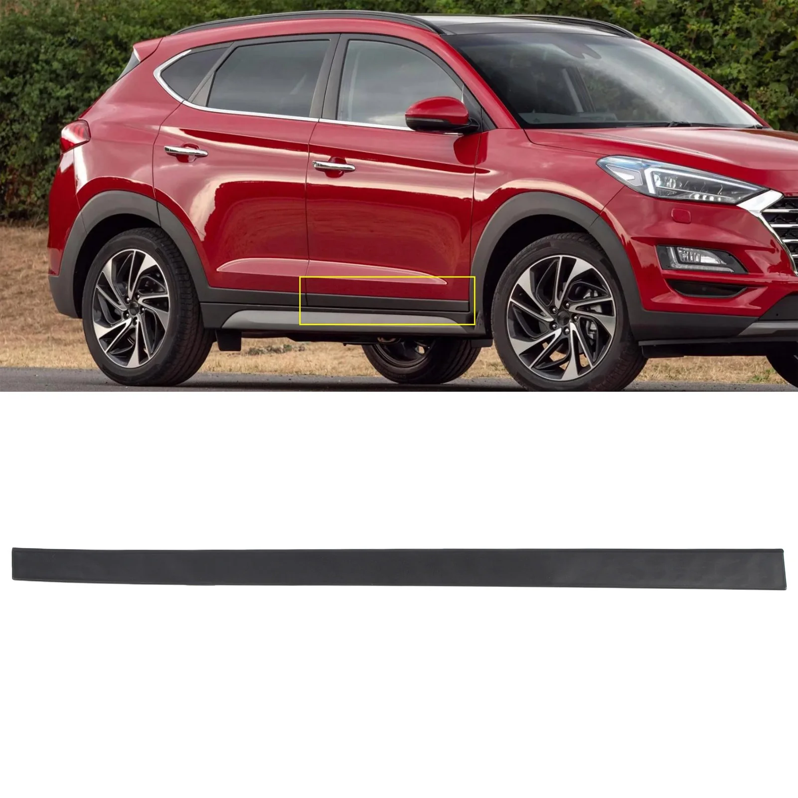 

Car Front Door Lower Molding Trim ABS Door Garnish Decoratvie Strip Fit For Tucson 2016-2021