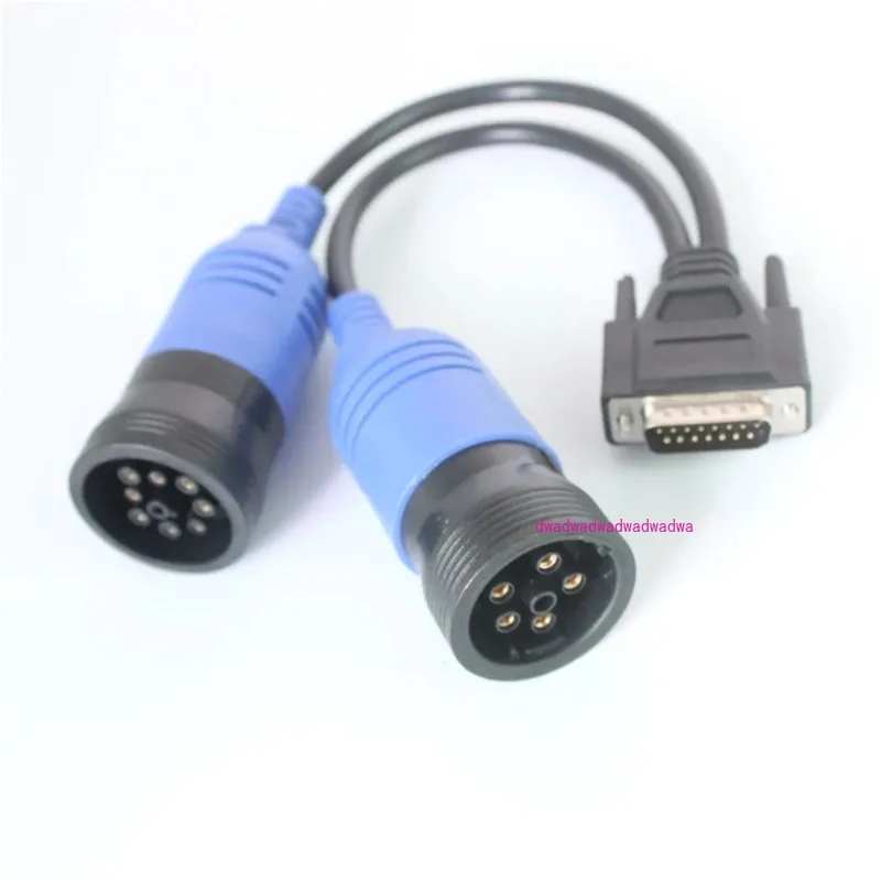 

DB15 Pin To J1708 6pin J1939 9pin OBD2 Truck Connector Adapter for Nexiq PN 405048 6 Pin 9 pin Y Cable Extender for Cummins Car