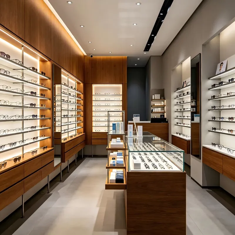 Metal Optical Frame Display Racks MDF Showcase for Eyeglasses Store
