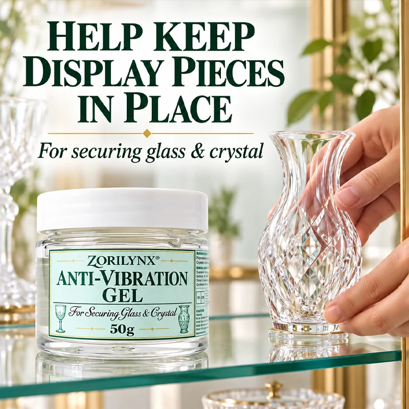 Clear Museum Gel Anti Vibration Adhesive Putty for Securing Glass Crystal Vases Collectibles Figurine 100g - ZORILYNX
